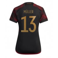 Nemecko Thomas Muller #13 Vonkajší Ženy futbalový dres MS 2022 Krátky Rukáv